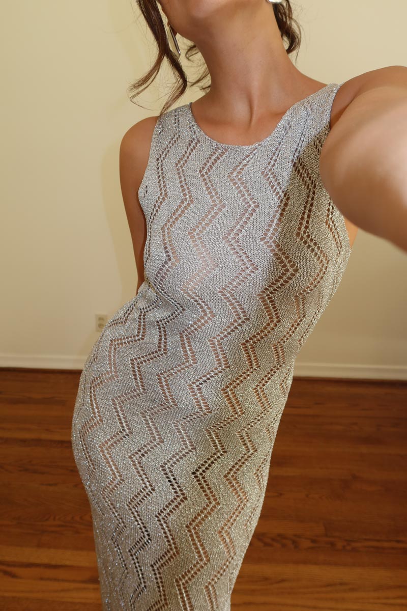 Knit Crochet Maxi Dress