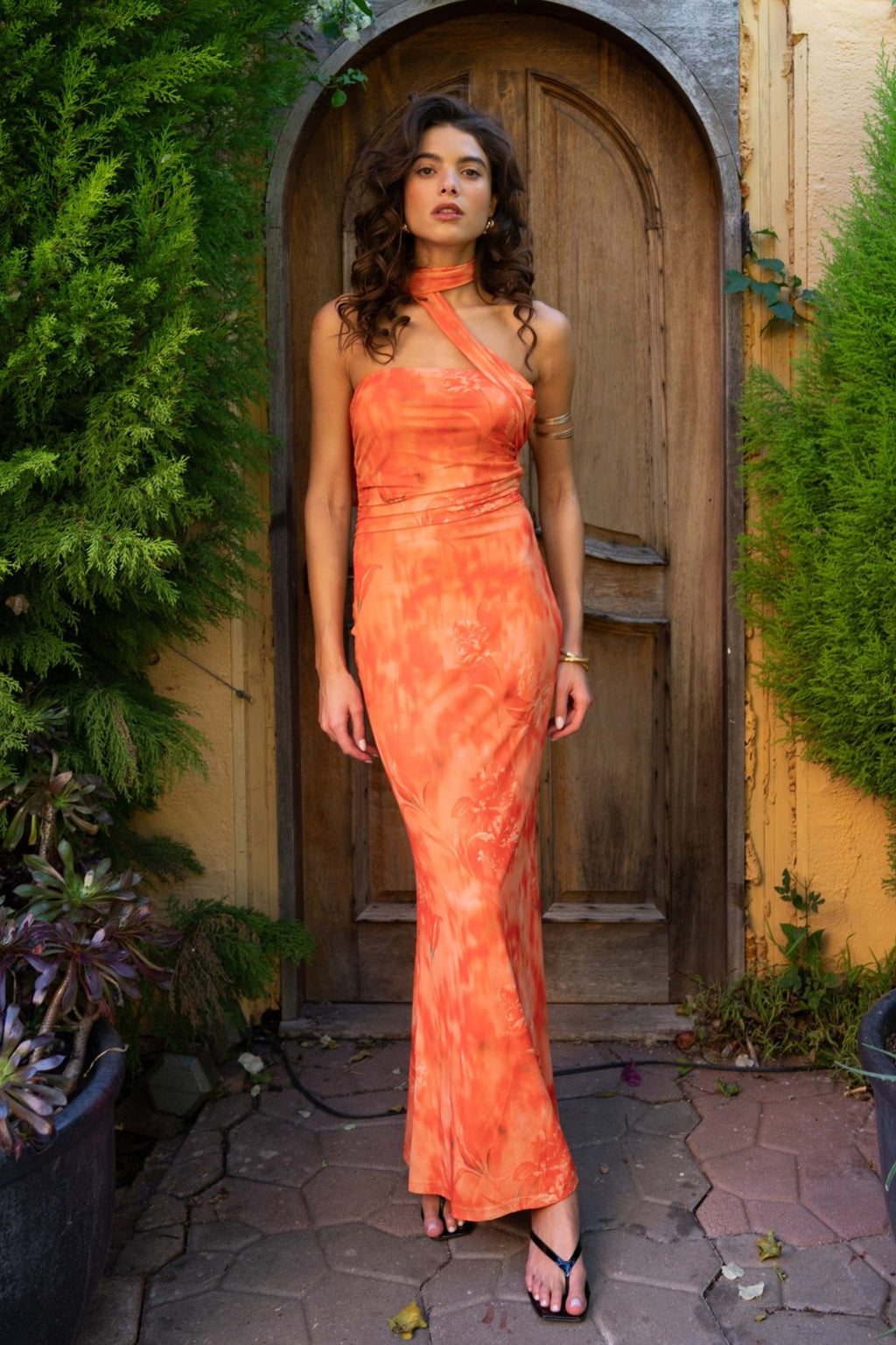orange scarf dress ASOS Design - Maxi Dress - Women - Polyester - 8 US