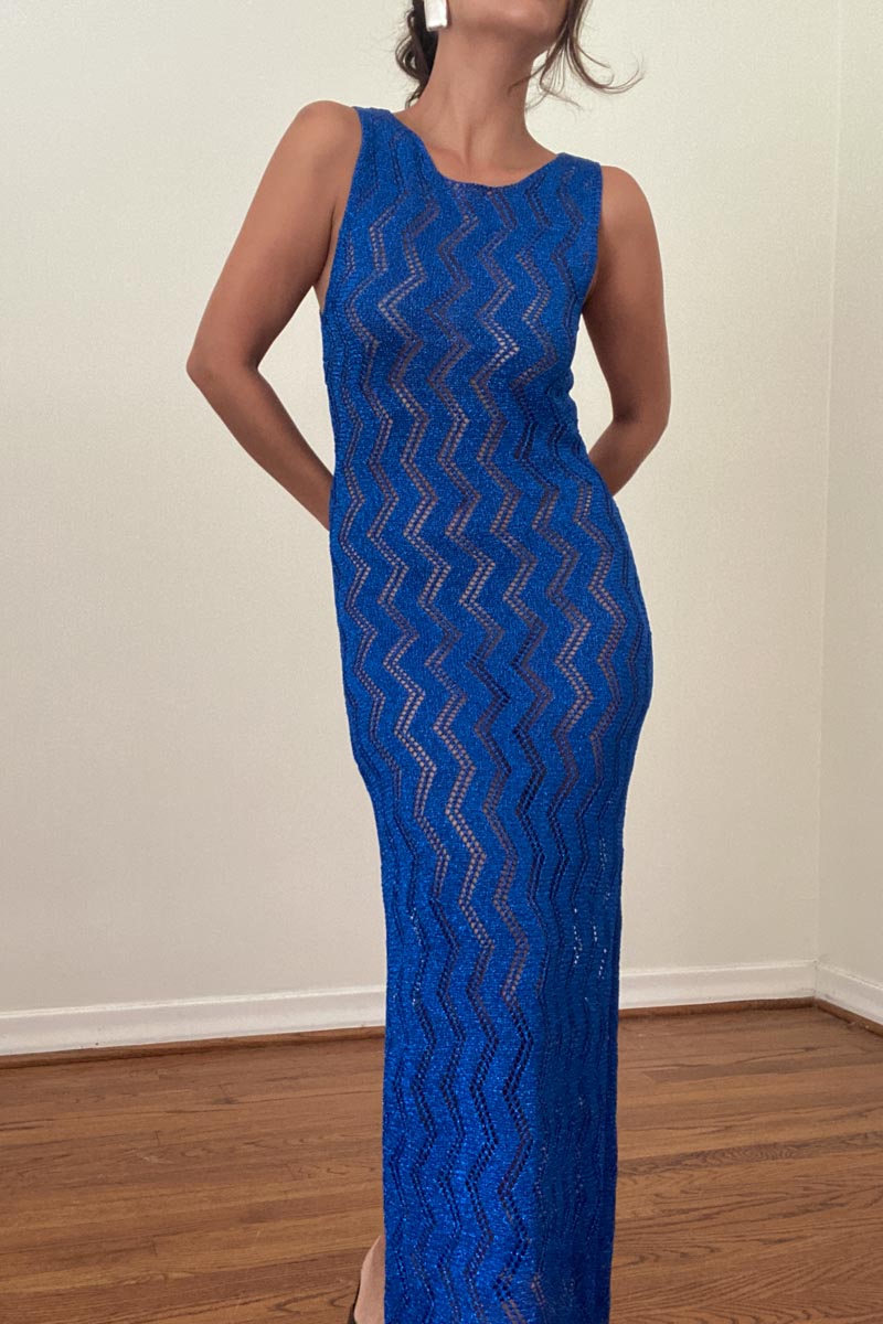 Knit Crochet Maxi Dress