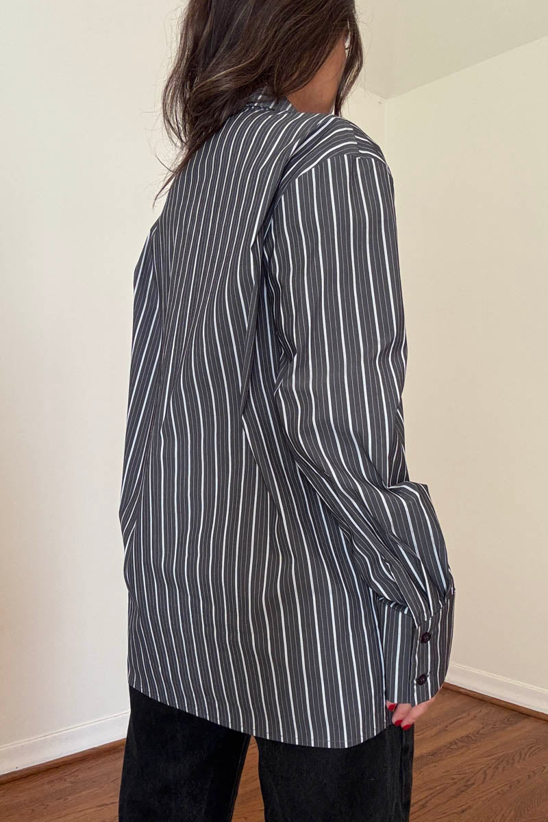 Oversized Stripe Poplin Shirt – The Oures