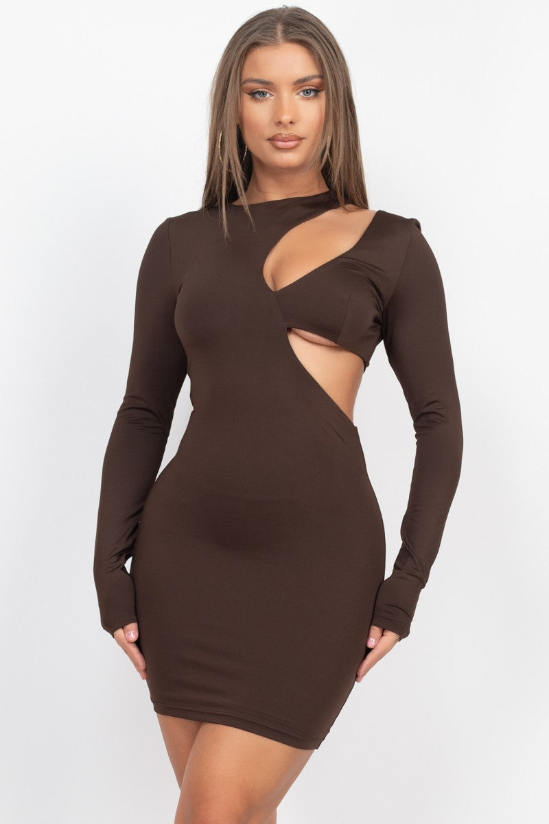 open bust mini dress Bust Cut Out Mini Dress
