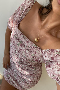 Ditsy Floral Ruched Dress