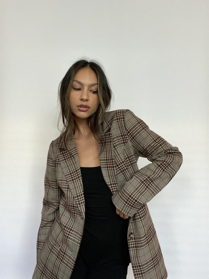 Plaid Blazer