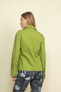 Chain Detail Long Sleeve Collar Top