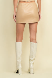 Faux Leather Mini Skirt