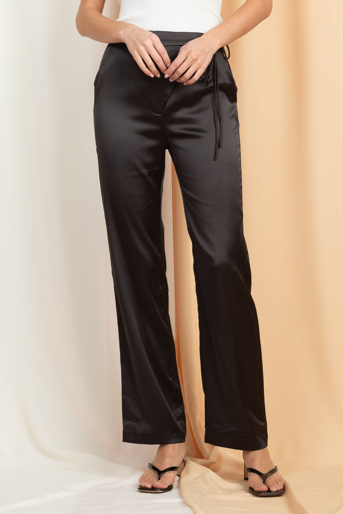 Satin Straight Leg Pants