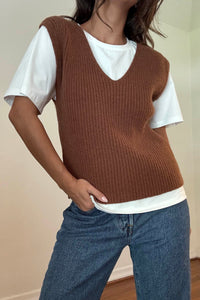 T-Shirt With V-Neck Vest Sets