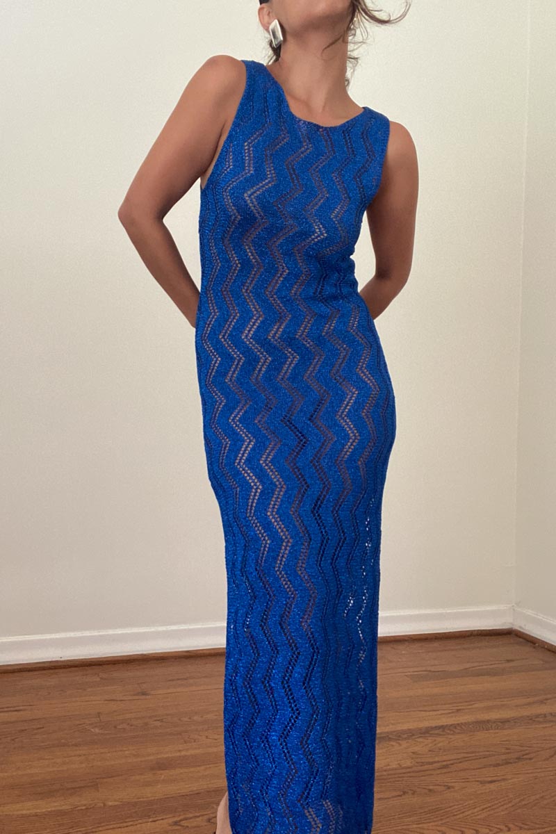 Knit Crochet Maxi Dress | Viscose Summer Style The Oures Knit Crochet Maxi Dress | Viscose Summer Style The Oures