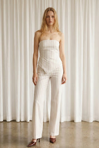 Strapless Top High Rise Pants Set