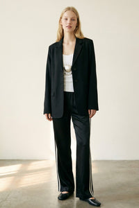 Fitted Waist Woven Blazer