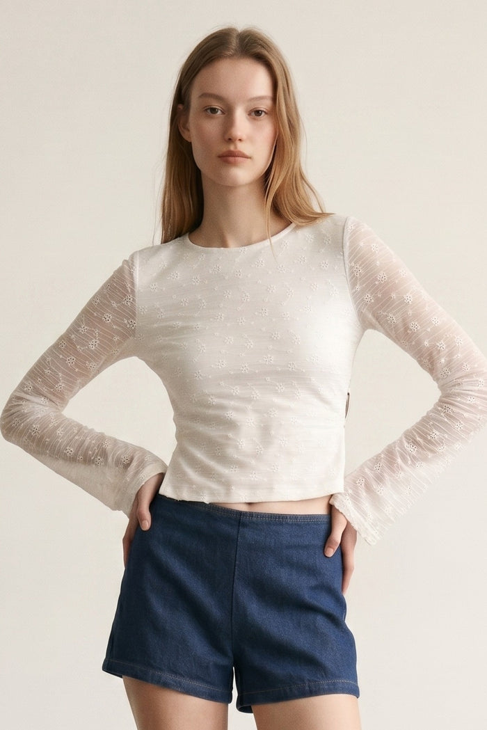 Tie Back Flared Sleeve Top
