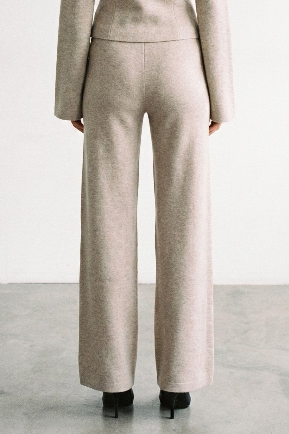 Knitted Straight Leg Suit Pants