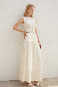 Knit Sleeveless Top Maxi Skirt Set