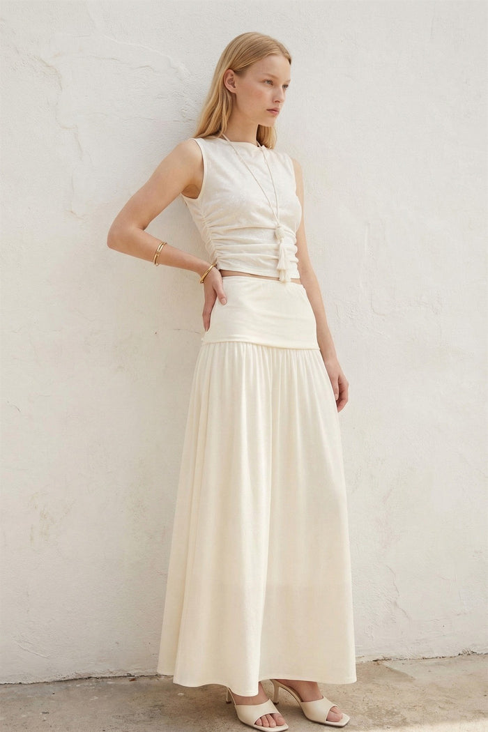Knit Sleeveless Top Maxi Skirt Set