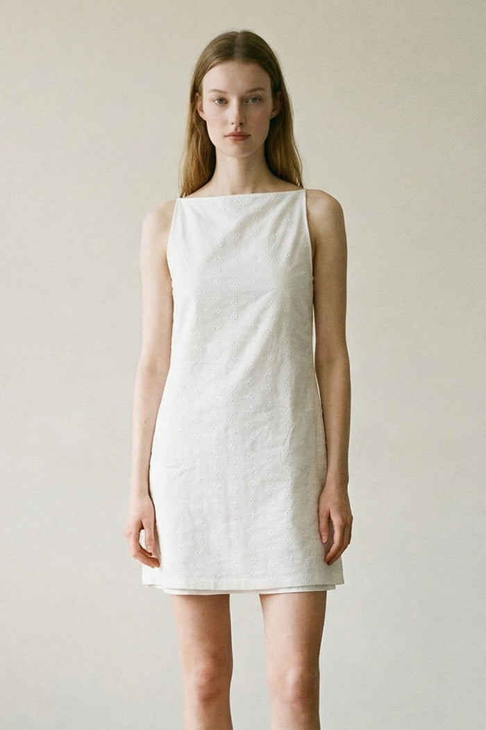 Side Split A-Line Sleeveless Mini Dress