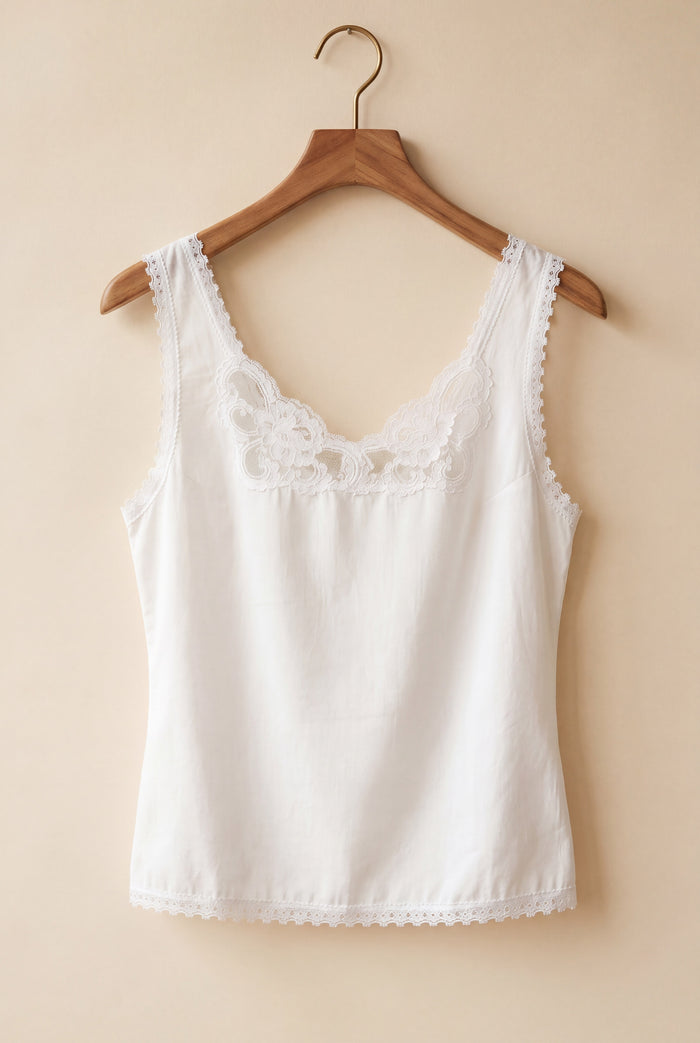 Lace Trim Detail Sleeveless Top