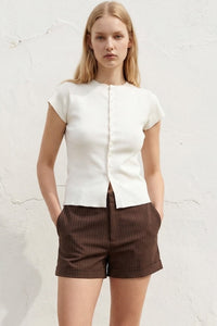 Pinstriped Tailored Shorts