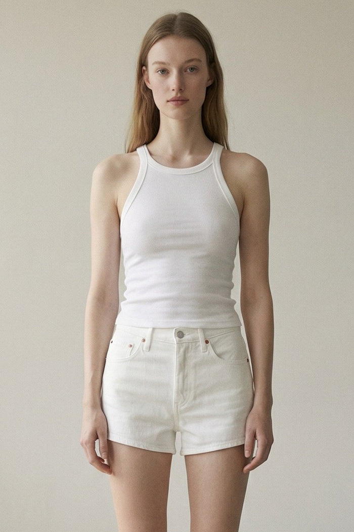 Ribbed Racerback Scoop Neck Tank