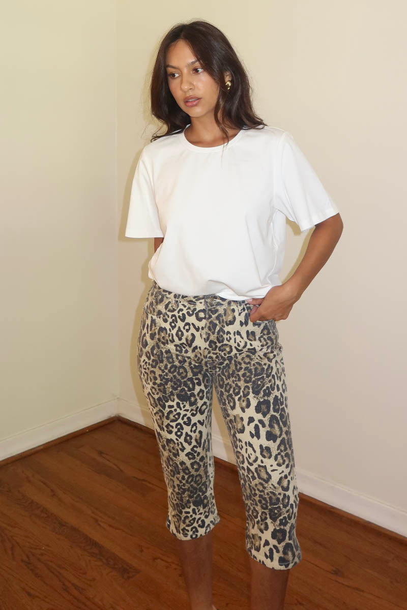 Mid Waist Carpi Pants