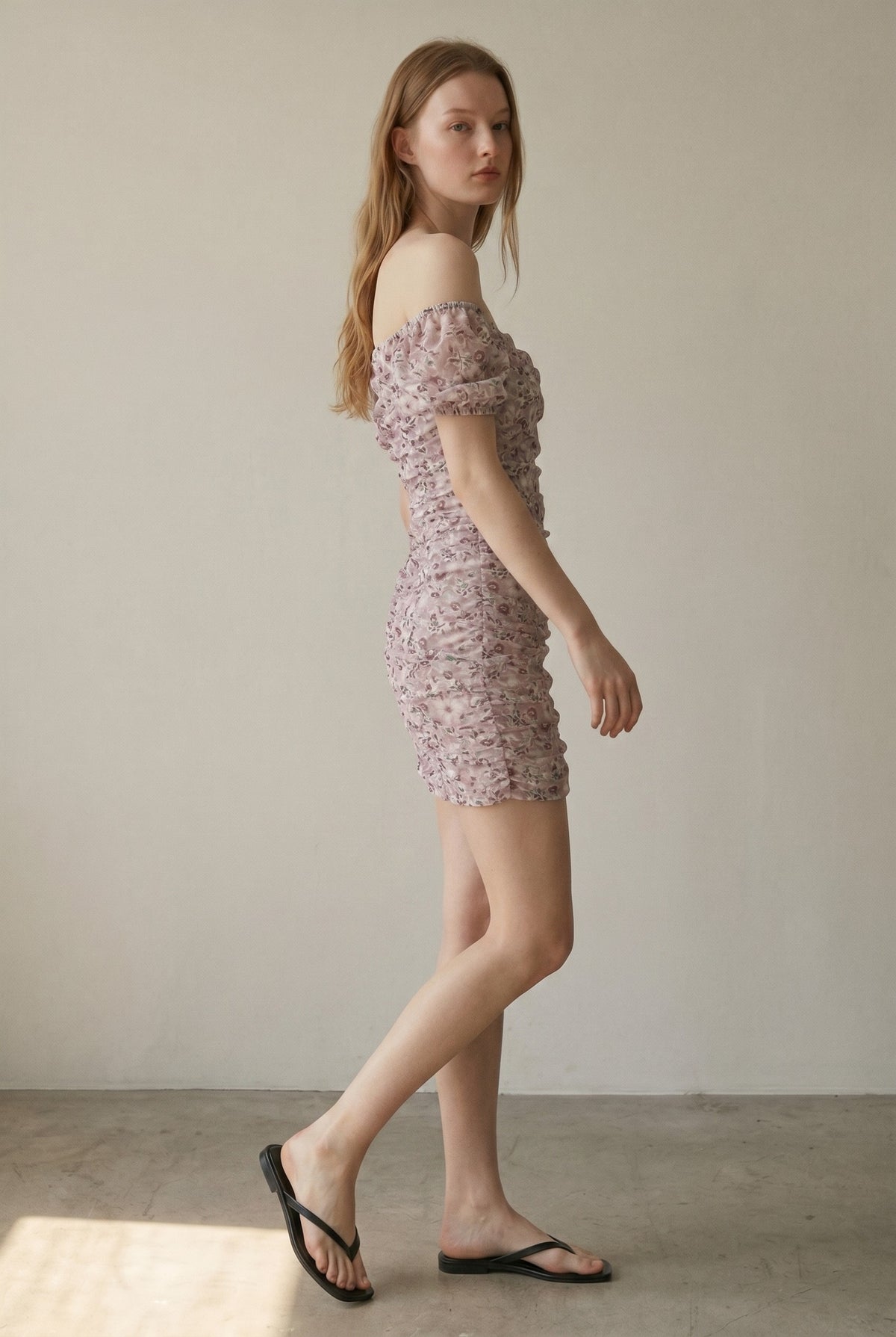 Ditsy Floral Ruched Dress