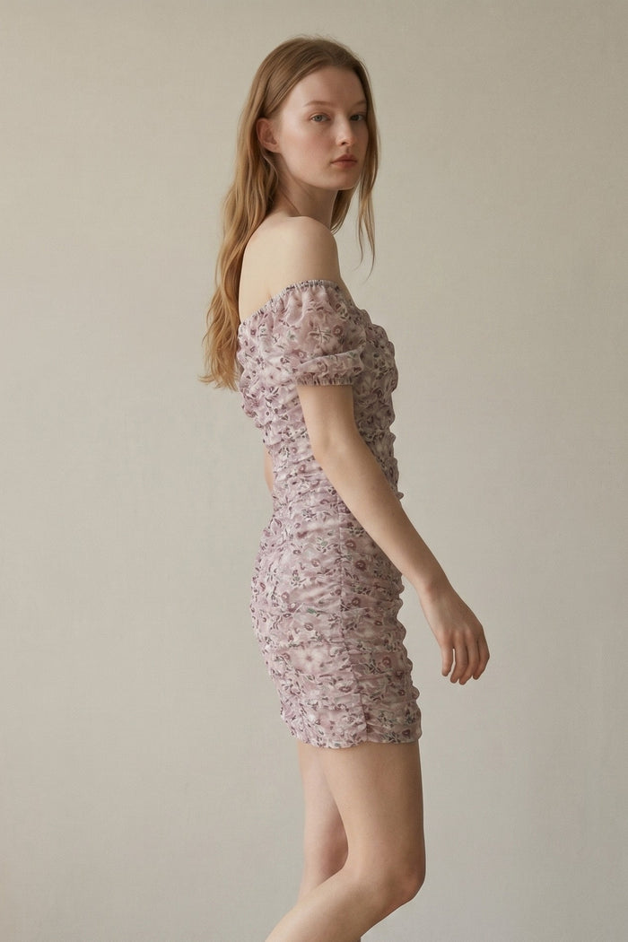 Ditsy Floral Ruched Dress