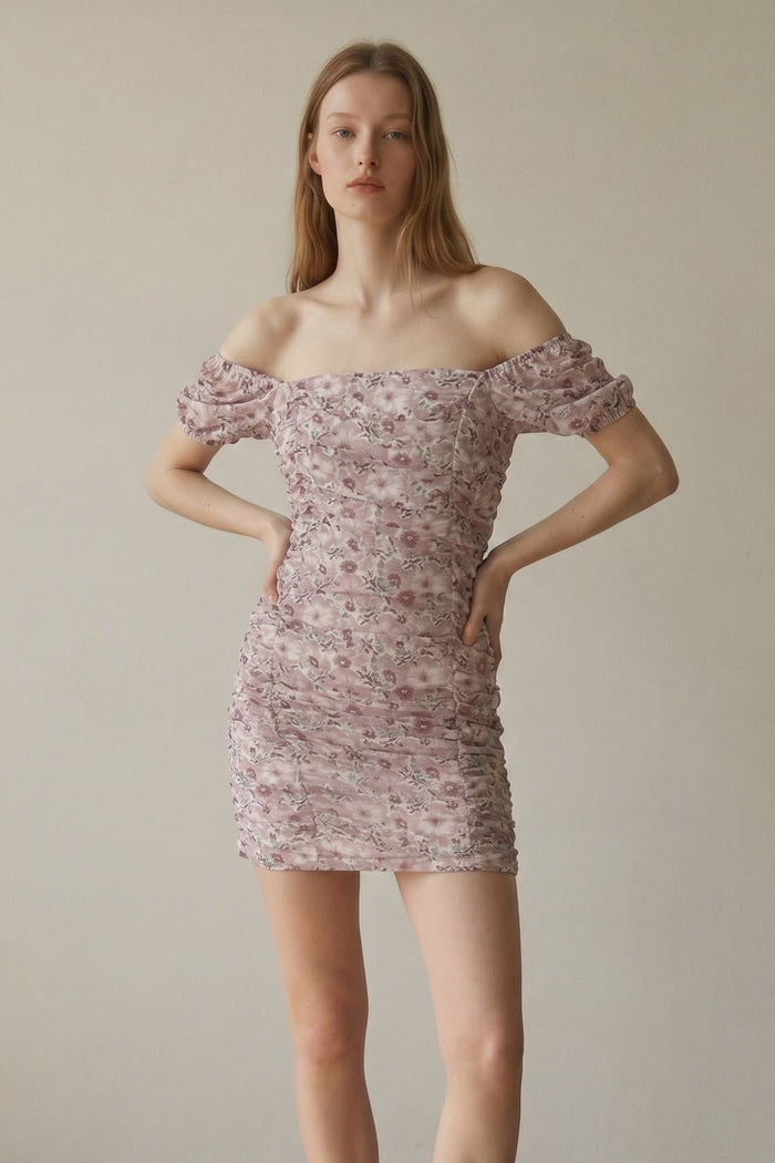 Ditsy Floral Ruched Dress