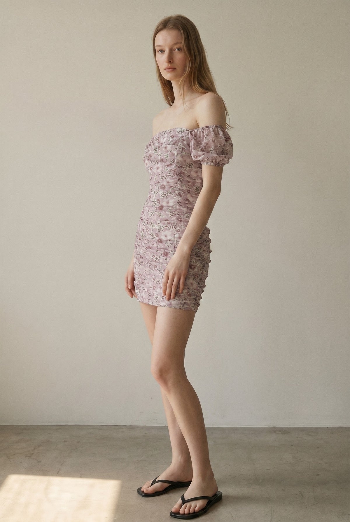 Ditsy Floral Ruched Dress