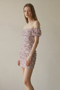 Ditsy Floral Ruched Dress