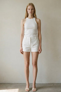 Embroidered Low Rise Mini Shorts