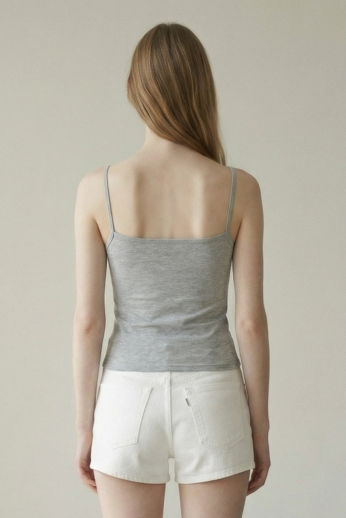 Spaghetti Strap Cotton Cami Tank