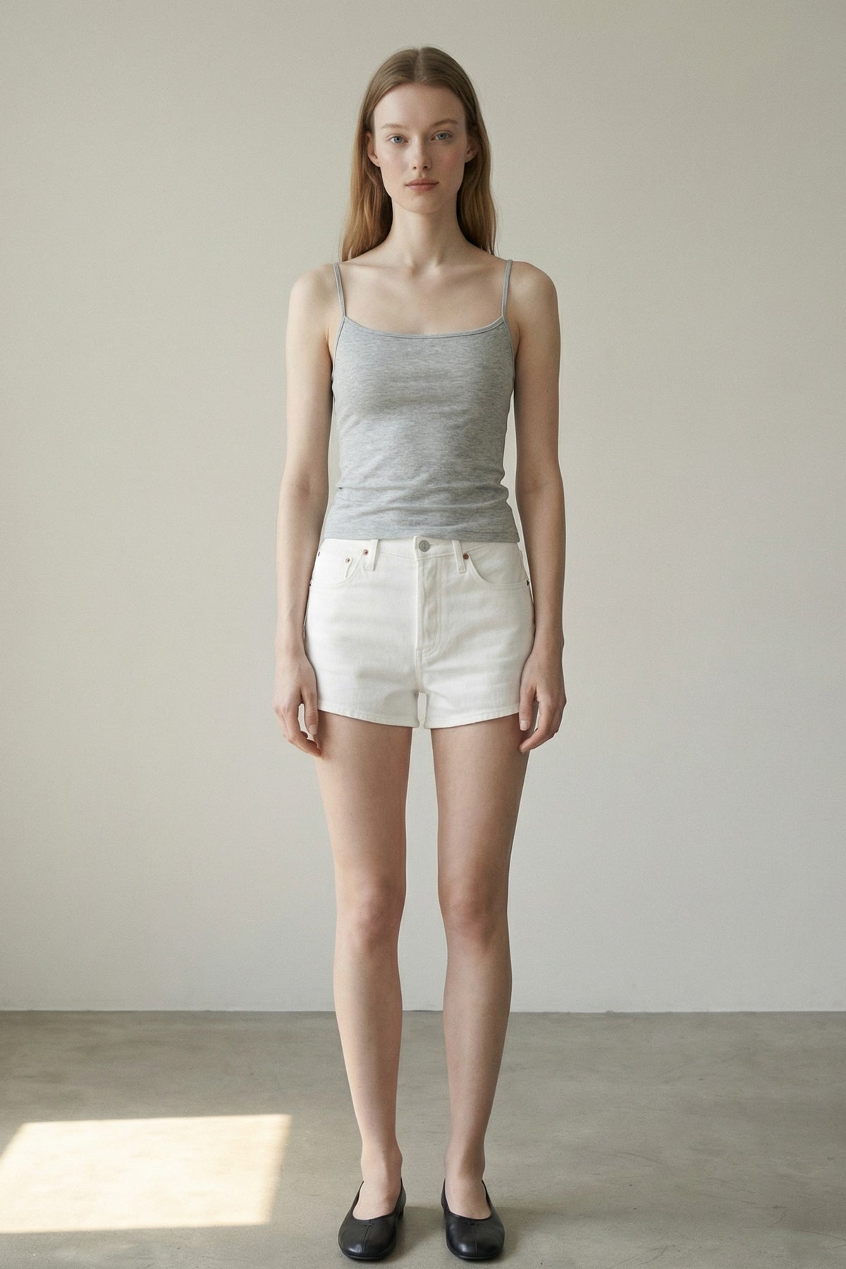 Spaghetti Strap Cotton Cami Tank