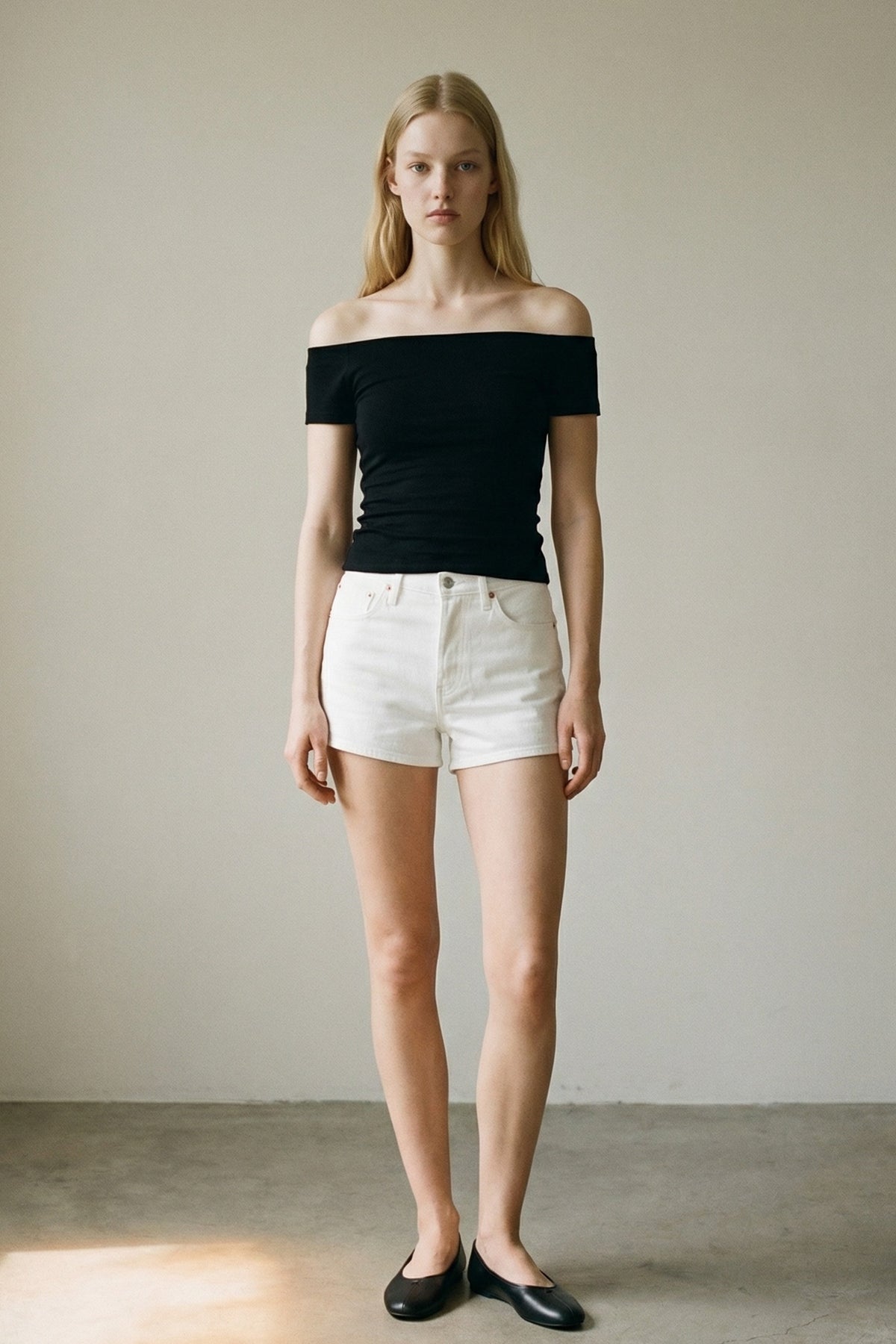 Wide Boat Neck Cap Sleeve Tee