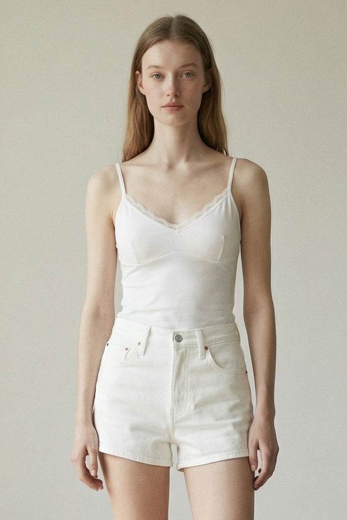 Lace Detail Stretch Tank Top
