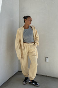 Oversized Shoulder Padded Zip Up Hoodie