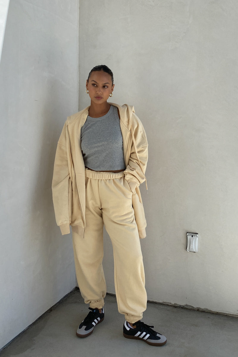 Oversized Shoulder Padded Zip Up Hoodie