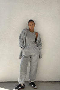 Oversized Shoulder Padded Zip Up Hoodie
