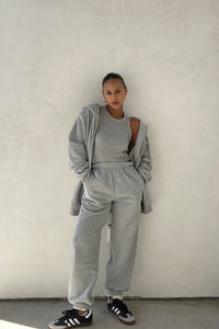Oversized Shoulder Padded Zip Up Hoodie