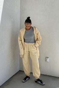 Oversized Shoulder Padded Zip Up Hoodie