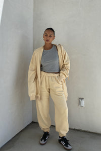 Oversized Shoulder Padded Zip Up Hoodie