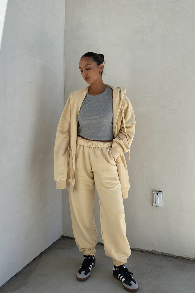 Oversized Shoulder Padded Zip Up Hoodie