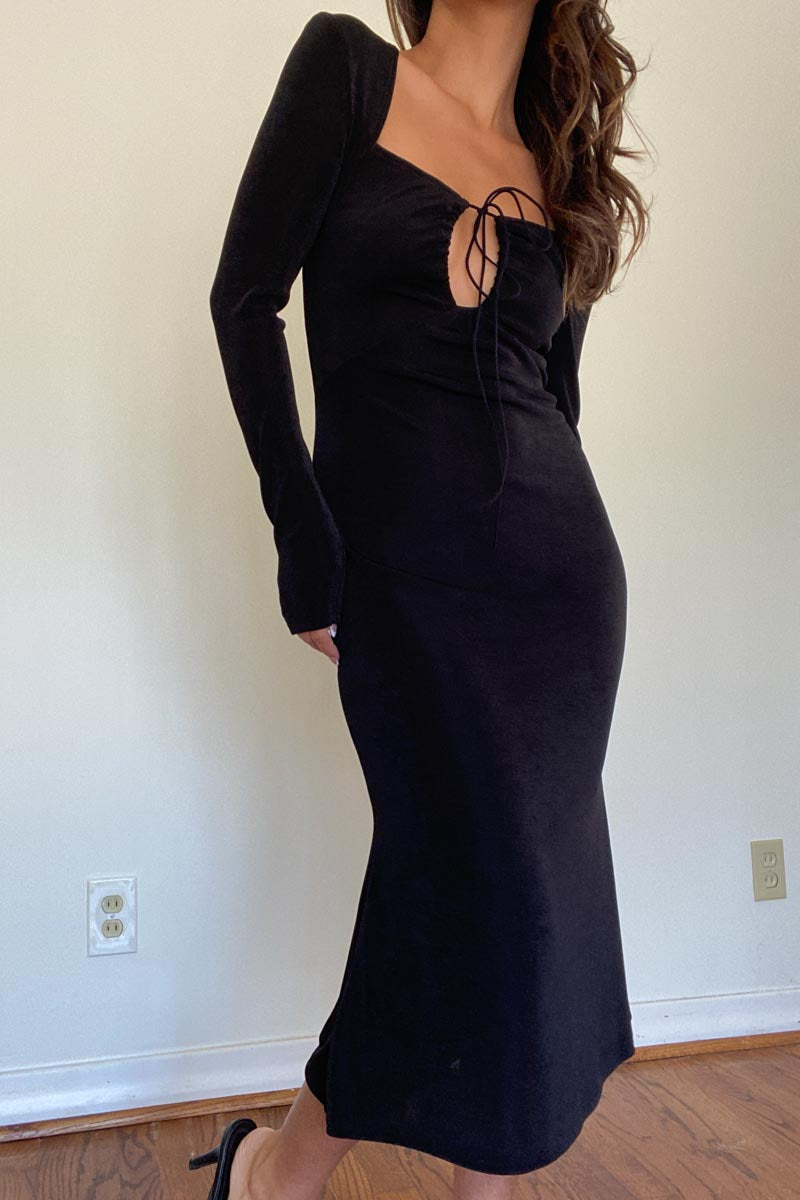 Slinky Knit Halterneck Midi Dress