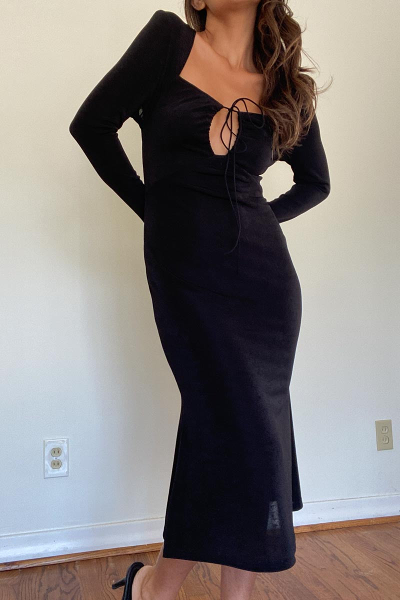 Slinky Knit Halterneck Midi Dress