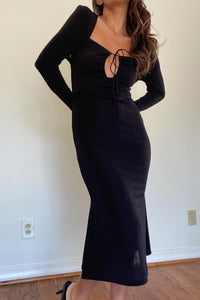 Slinky Knit Halterneck Midi Dress