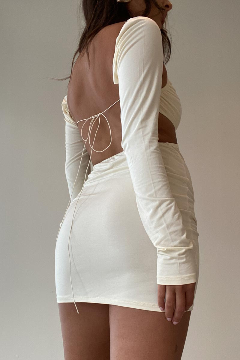 Cut-out Open Back Mini Dress - TheOures