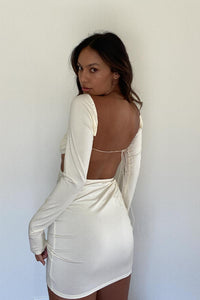 Cutout Open Back Knit Mini Dress