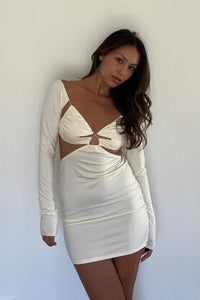 Cutout Open Back Knit Mini Dress