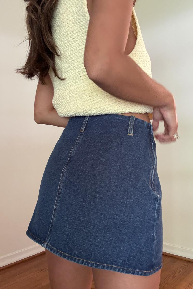 knitted front closure vest style top