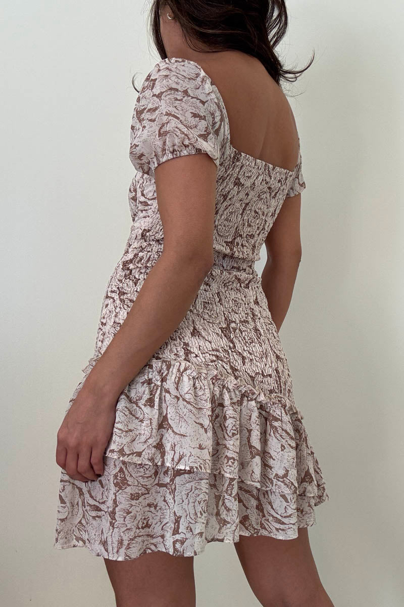 Off Shoulder Chiffon Mini Dress