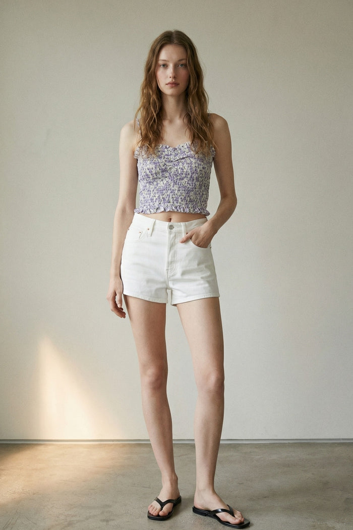 Floral Smocked Sweetheart Cami Top