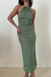 Halter Knit Maxi Dress
